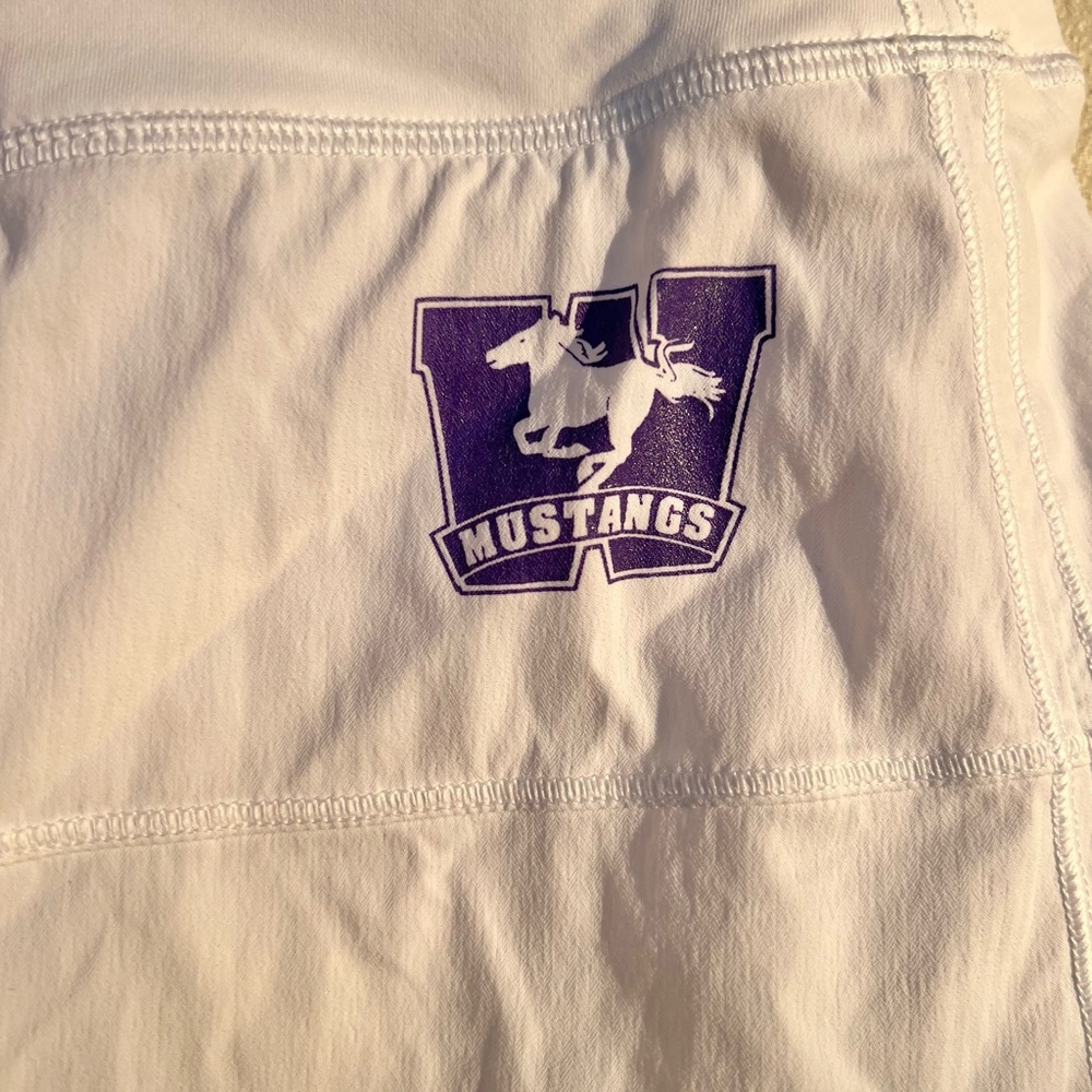 Lululemon White Pace Rival Skirt Skort University Of Western Ontario Logo Size 8 - Picture 4 of 5